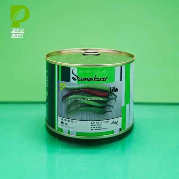 قوطی 100 گرمی بذر فلفل قلمی هانا ثمین
